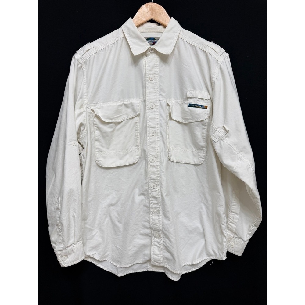 ExOfficio Adventure Travel Utility Hiking Button-Down Shirt Mens Medium
